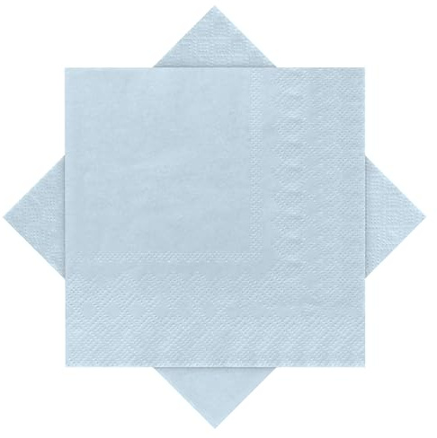 Cadimus Servietten Hellblau, 60 Stück Einfarbige Servietten, 2-Lagigen Papierservietten, Geeignet für Partys, Hochzeiten, Catering und Den Täglichen Gebrauch, 25 x 25cm