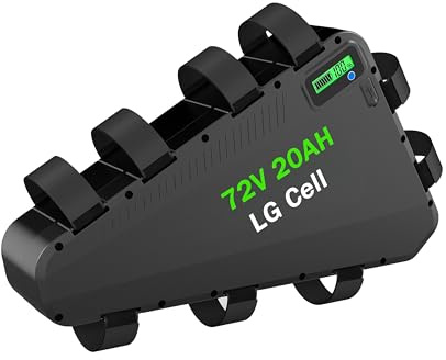 72V 20Ah Triangle Waterproof Lithium Battery 70A BMS 6A Charger for 3000W Motor