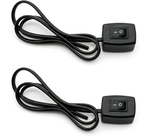 Interrupteur 12V, Interrupteur Voiture 12V On Off Auto-Adhésif, Interrupteur à Bascule SPST On-Off Pré-Câblé, Inter rupteur d'Alimentation Polycarbonate Voiture 75 cm Câble Noir 2 Pièces