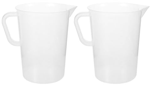 SHINEOFI Measuring Cups Thickened High-Temperature Resistant Liquid and Solid Graduated Beakers 2pcs 5000ml with Double-Sided Scale for Camping and Cooking
