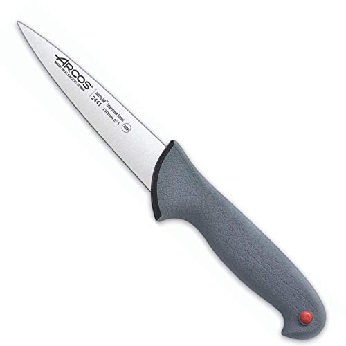 Arcos Couteau de Boucher Professionnel - Lame Acier Inoxydable NITRUM 13 cm - Manche Ergonomique Antidérapant - Pour Viande - Série Colour Prof