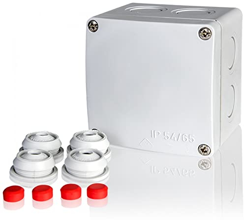 f-tronic Feuchtraum-Abzweigkasten IP65, 80x80x63mm, grau, FK110