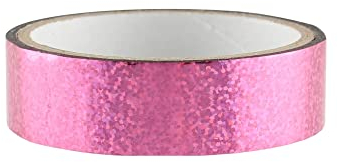 DEKO Klebeband zum Hula Hoop tapen [25mm x 30m, rosa] Glitzer Tape für Hulahoop Reifen
