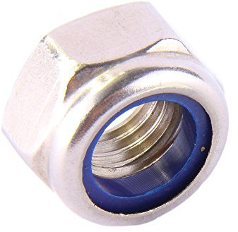 Sechskantmuttern M10 selbstsichernd DIN 985 Edelstahl A2 (10 Stück) - Sicherungsmuttern Stopmuttern Klemmmuttern Muttern V2A