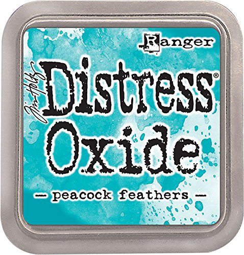 Ranger Pfau Federn Not-Oxid Tinte Pad, Kunststoff, türkis, 7,5 x 7,5 x 1,9 cm