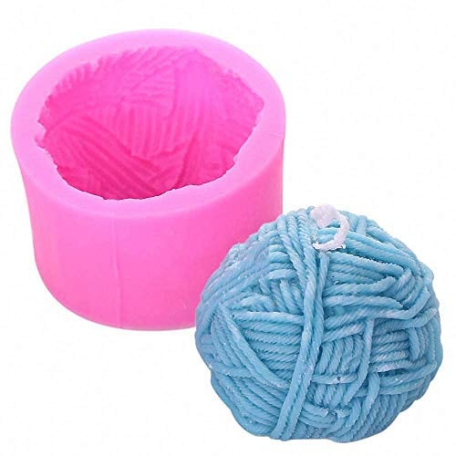 Strickwolle Kerze Form – moldfun Halbkugel Garn Ball Silikonform für Seife, Bath Bomb, Gips, Wachskreide, Clay