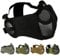 AOUTACC Demi-masque pliable en maille avec protection des oreilles pour jeu de guerre Cs, BB Gun, chasse, paintball (BK)