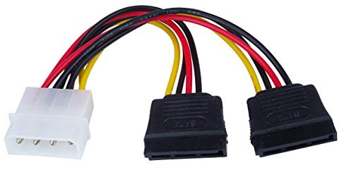 PremiumCord Stromkabel für HDD 5, 25 Molex - 2X Serial ATA-Koppler, kfsa-3