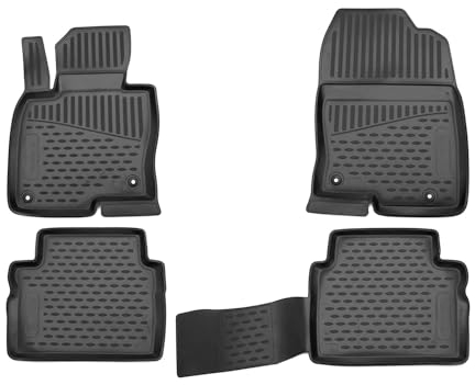 OMAC Gummimatten Fußmatten für Mazda CX-5 2017-2025 TPE Automatten Schwarz 4X