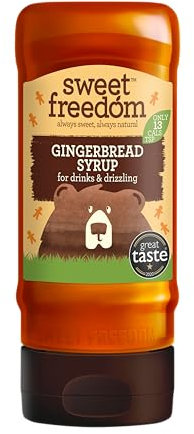 Sweet Freedom Gingerbread Syrup - 350 g | Natural Great Taste With Sweetness Derived from Fruit | Ideal for Coffee, Baking & Dessert | No Preservatives or Allergens | Vegan | Only 13 Cal Per Teaspoon