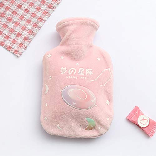 Noun bouillotte Tete Bouteille d'eau Chaude Remplissage Trompette Portable Mignon antidéflagrant en Peluche Femme Taille Chaude Sac d'eau Chaude 350ml