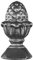 M.P. Metalli - Pomolo decorativo in ferro battuto per inferriate, cancelli e ringhiere | Set e misura 5 Pz, Base 40x40 mm, h. 85 mm | Made in Italy