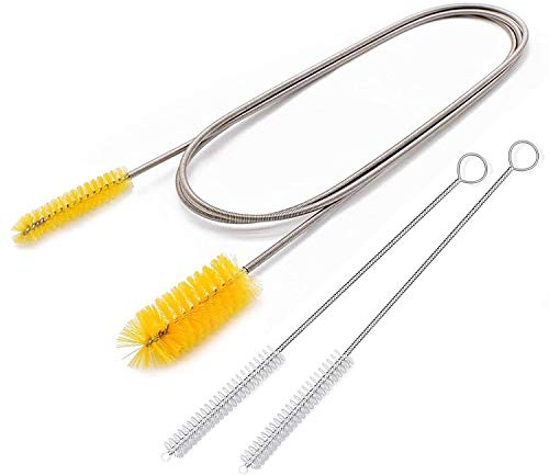 67 Flexible Drain Brush Set, Double Ended Long Hose Pipe Cleaner with 2 Pcs 8.2 Straw Cleaning Brushes, Nylon Tube Cleaner Tool for Refrigerator Defrost, Aquarium Filter, Sink Drain