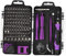 Elektronikreparatur-Schraubendreher-Set, Präzisions-115-in-1-Magnet-Multifunktions-Spezialbit, tragbares Computer-Smartphone-Reparatur-Toolkit für Computer Watch Drone Glasses Controller(Lila)