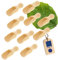 10x Dosier-Schaufel aus Holz, 5,2 cm, Mess-Löffel für Gewürze, Tee, Kaffee & Getreide, sicheres Dosieren, Abwiegen, Befüllen in Vorratsbehältern, Teedosen & Einmachgläsern