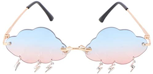 Amosfun Randlose Wolkenform Sonnenbrille FüR Damen, Uv400 Schutz, Ultraleicht, Bruchsicher, Ideal FüR Party Und Festival Outfit
