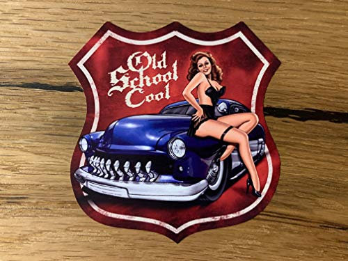 24/7stickers MG064 / Oldschool COOL Aufkleber je 8,5x8cm Auto Motorrad Sticker Oldtimer Youngtimer USA V8 Big Block Muscle Car Tuning Hot Rod Umbau