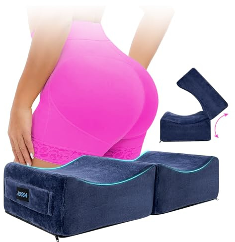 AOSSA BBL Kopfkissen nach Operationen für den Hintern brasilianisches Butt Lift Kissen Booty zum Sitzen Autofahren Autositz Bürostuhl Lipo, tragbar und leicht (blau)