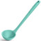 Mestolo da zuppa in silicone da 34cm: U-Taste 315℃ resistente al calore, antiaderente, gomma senza cuciture, cucchiaio da cucina grande con manico lungo e solido antiscivolo (Aqua Sky)
