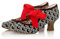 Ruby Shoo Women's Peyton Low Heel Ribbon Up Shoes Black White UK 8