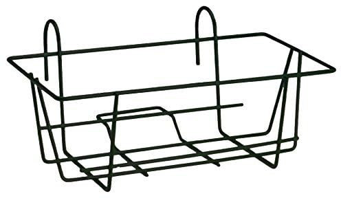 Decor Space Balconiera fissa Giglio portavaso rettangolare in ferro battuto fioriera Made in Italy (60 cm, Fissa)