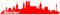 Samunshi® München Skyline Aufkleber Sticker Autoaufkleber City Gedruckt - 100x23cm hellrot
