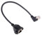 euroharry Ethernet-Verlängerungskabel, RJ45-Stecker auf Buchse, Schraubplattenmontage, CAT6/5e/5, geschirmt, Netzwerk-LAN-Verlängerungskabel (linken Winkel)