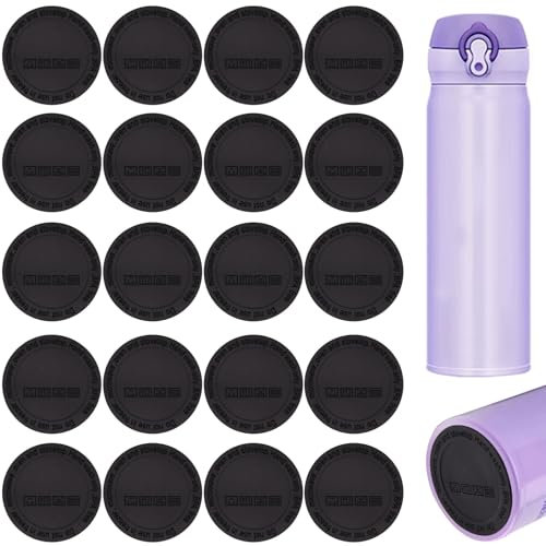 20 Pack Silicone Bottoms for Tumblers, Rubber Bottom for Sublimation Tumblers Protective Anti-Slip Rubber Bottom with 3M Adhesive for Wine Tumblers, Skinny Straight Tumblers, and Mason Jars (2.2 in)