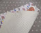 BotoBaby ★ Zweilagige Babydecke mit Namen und Datum Bestickt ★ Minky ★ Baumwolle ★ Füllung ★ (Creme - Regenbogen, 75 x 100 cm)