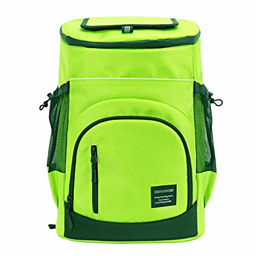 Outplea Mochila Nevera de Acampada 30L, Bolsa Térmica Porta Alimentos con Forro Estanco, Nevera Portatil Tela Grande para Playa Camping Picnic Barbacoa, Verde