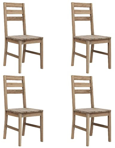 ZQQLVOO Esszimmerstühle 4 STK. Massivholz Akazie, Bequemer Polsterstuhl, Stuhl Esszimmer, Küchenstuhl, Esszimmer Set, Wohnzimmerstühle, Chairs for Living Room