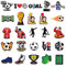 TIMJJG 26 Stück Fußballschuhzubehör, Cartoon-Schuhzubehör, verwendet für perforierte Schuhe, Armbänder, Partys, DIY-Dekoration., Gummi