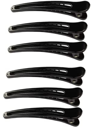 Haarspangen, 6 Pcs Haarklammern Friseur, Professionelle Salon-Haarnadeln, Entenschnabel Haarspange, Rutschfeste Haarklammern, Haarclips zum Stylen und Schneiden, Friseurbedarf