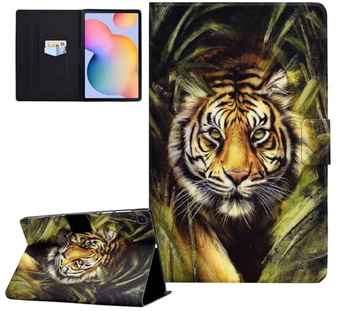 CASAFUNY Funda para Samsung Galaxy Tab S6 Lite 10.4 2022/2020 Protectora Carcasa Cover para SM-P610/P615/P613/P619 con Auto-Sueño/Estela para Samsung Galaxy Tab S6 Lite 2022/2020, Tigre