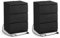 VASAGLE Kailyn Colección - Mesita de Noche con Estación de Carga, Juego de 2, Mesa Auxiliar con 3 Cajones, 2 Tomas AC, 2 Puertos USB, Salón, Dormitorio, Estudio, Negro Ébano LET831B56