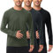 UEEKO Funktionsshirt Herren Langarmshirt 3er Pack Sport Langarm Sportshirt Atmungsaktiv UV Laufshirt Fitnessshirt Gym Trainingsshirt Jogging Schwarz/Grau/Grün XXL