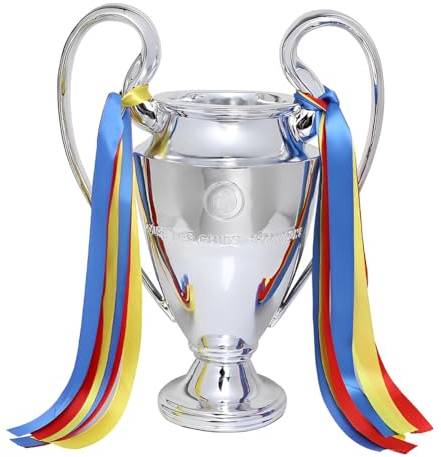MCBEAN Trofeo del Campionato Europeo Trofei della Lega di Calcio Orecchie Grandi Coppa del Premio in Resina Fan Regalo Oggetti da Collezione di Souvenir Decorazioni per vetrine,32cm