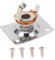 Guitar Output Jack Plate, Quadratische Metall Gitarre Jack Plate Jack Pickup Output Eingangs Stecker Buchse mit Schrauben für Telecaster (Chromfarbe)