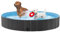 Yaheetech PVC Foldable Pet Paddling Pool Dog Swimming Pools Portable Puppy Extra Large Bathing Tub with Brush for Indoor Outdoor 180 x 30cm Black