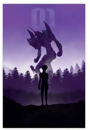 TINGTOEO EVA 01 Leinwand-Poster, Schlafzimmer-Dekor, Sportlandschaft, Büro, Raumdekoration, Geschenk, ungerahmt, 40 x 60 cm