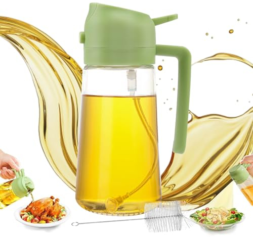 GKZB 2-in-1-Multifunktions-Ölflasche Ölsprüher für Speiseö Ölspray zum Kochen Öl Sprühflasche Ölsprüher für Speiseöl Ölflaschen Olivenöl Sprüher für Küche, BBQ, Backen