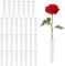 Scettar 32 Stück Reagenzgläser Für Blumen Reagenzglas Vase Blumen-Reagenzgläser Mit Deckel Ragenzglas Kunststoff 18x110 mm Geeignet für Verschiedene Anlässe, die Eine Blumendekoration Erfordern