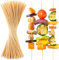 Brochettes en Bois pour Barbecue et Grillades - Batonnets en bambou - Baton brochette pour Fruits (1000, 30cm)