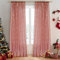 MRTREES Vorhang rot kräuselband gardine Weihnachten gardinen Wohnzimmer modern mit goldenen Motiven von Weihnachtselch, Weihnachtsschneemann und Weihnachtsbaum Vorhang mit kräuselband 245x140 (H×B)