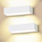 Cwycfw 2 Pack 36W LED Wandlampe Innen/Außen 30Cm Moderne Wandlampen Up Down Warmweiß 3000K Weiß Außenwandleuchten LED IP65 Wasserdichte