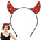 YUNHENTONG Corne Diable Halloween,Serre Tete Diable,Diable Oreilles Bandeau,Serre Tete Halloween Convient,pour le Diadème d'accessoires de Cheveux de Costume de Fête d'halloween de Carnaval (B)
