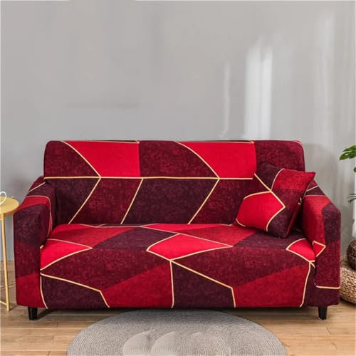 Hndudnff Elastische Sofabezüge, Patchwork, für Wohnzimmer, Stuhl, Protecto, 1/2/3/4-Sitzer, Sofa, Couch, 4 m (Af-145–185 cm), 1 Stück