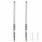 2pcs 3D Nail Brush, Nail Art Tools Aluminium Nail Design Brushes with Nylon Fiber Silver Brushes for Nails with Anti-Slip Design for Women Professional Nail Design