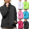 Coupe Vent Femme Impermeable Veste De Pluie Avec Capuche LéGèRe SéChage Rapide Couleur Unie Veste Sport Femme Avec Fermeture éClair Fine Respirant Veste D'ExtéRieur Pour Les Voyages Et Le VéLo