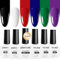 JODSONE 10ml Gel Nagellack Set 6 Farben Schwarz Weiß Rot Tief Blau Dunkel Grün Tief Lila Alle Jahreszeiten Neutral Soak off LED Lampe Gel Maniküre Set für Nagelkunst